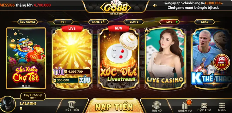 game doi thuong Go88 tv 2 live-go88